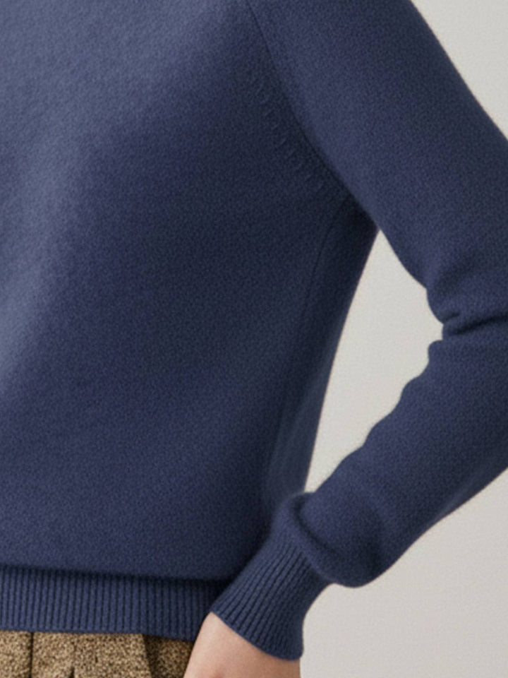 100% Italian Cashmere Sweater navy blue image 5 