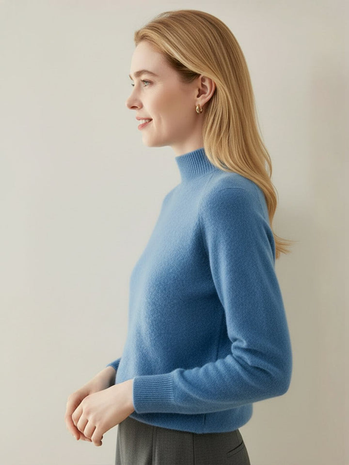 100% Italian Cashmere Sweater ocean blue image 2 
