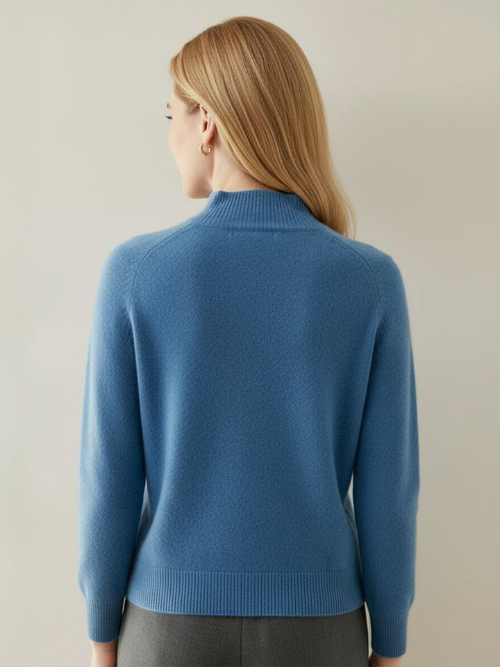 100% Italian Cashmere Sweater ocean blue image 3 