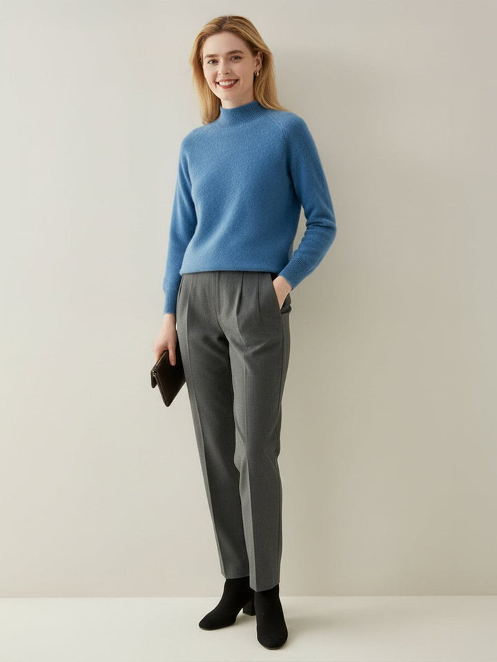 100% Italian Cashmere Sweater ocean blue image 4 