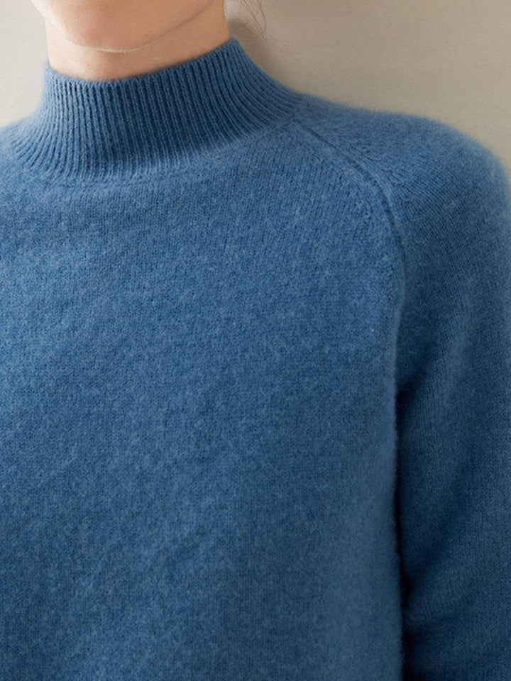 100% Italian Cashmere Sweater ocean blue image 5 