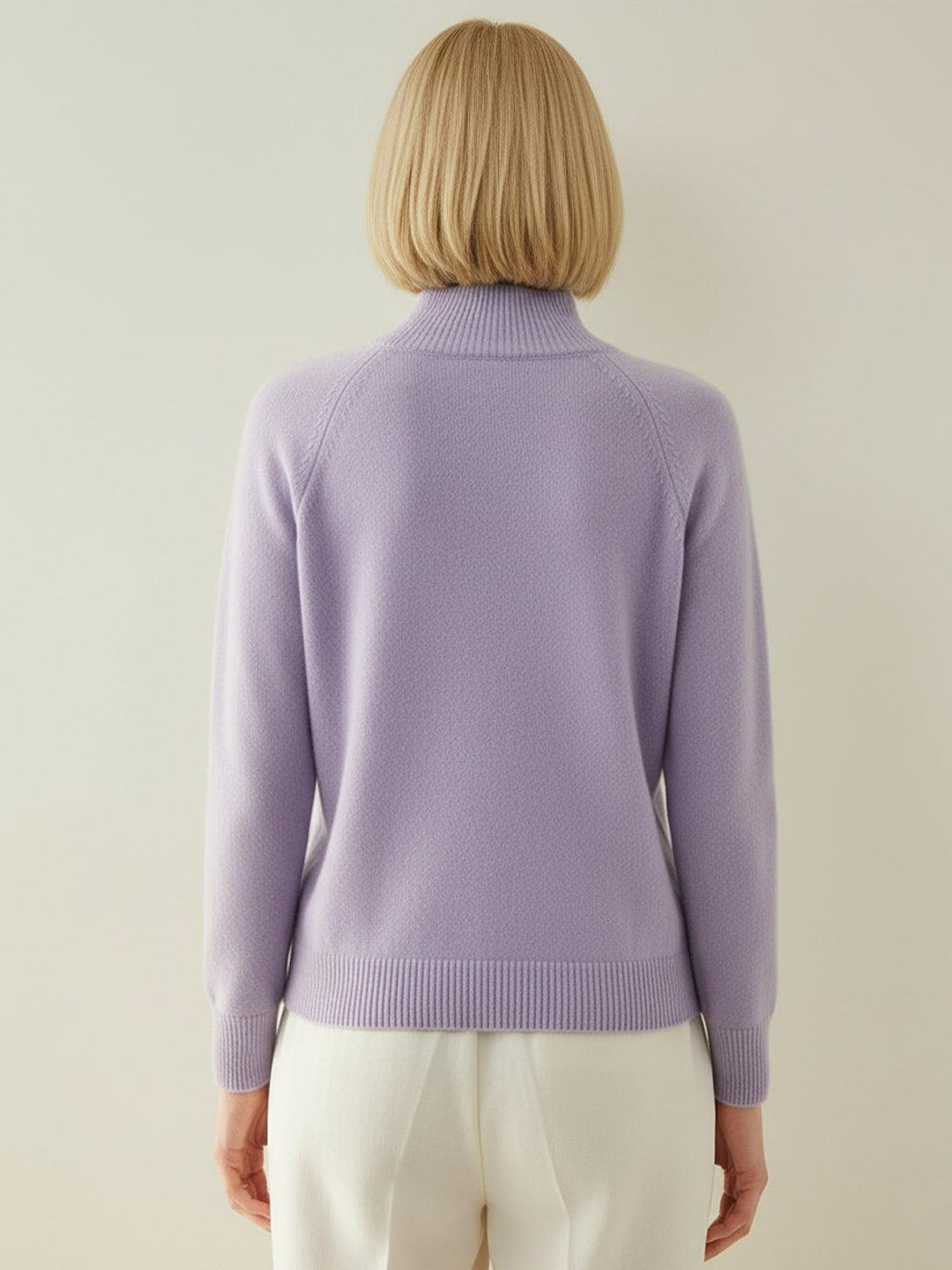 100% Italian Cashmere Sweater soft lavender image 3 