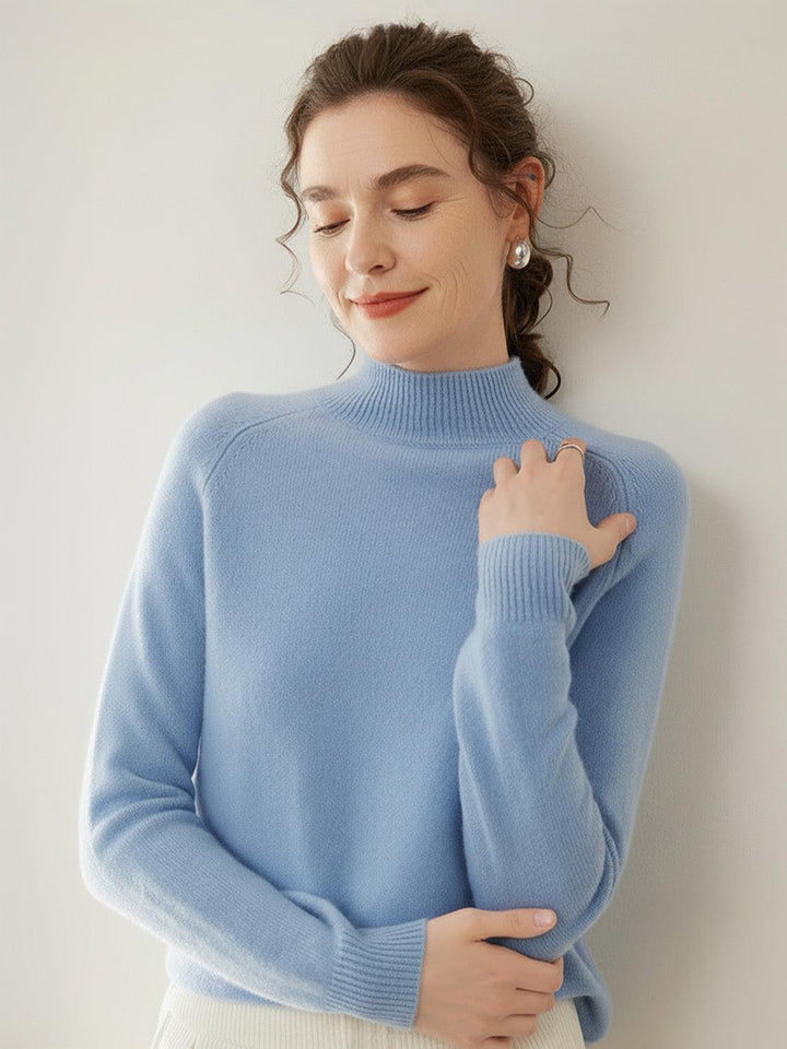 100% Italian Cashmere Sweater sky blue image 1 