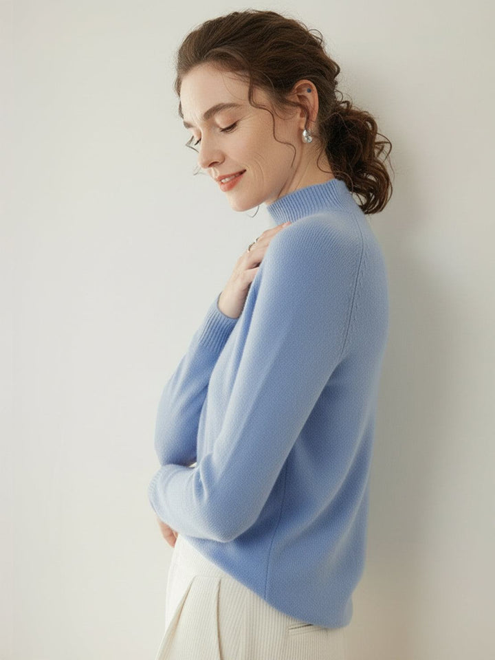 100% Italian Cashmere Sweater sky blue image 2 