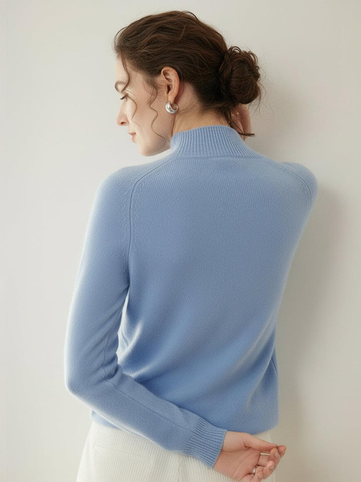 100% Italian Cashmere Sweater sky blue image 3 