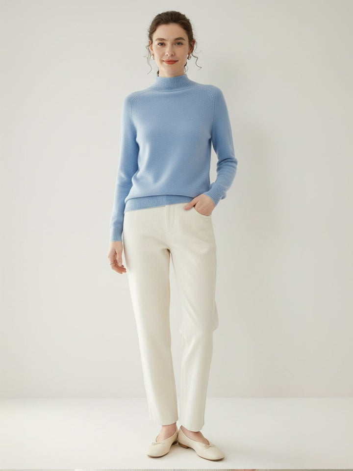 100% Italian Cashmere Sweater sky blue image 4 