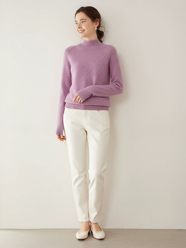 100% Italian Cashmere Sweater sky blue image 10 