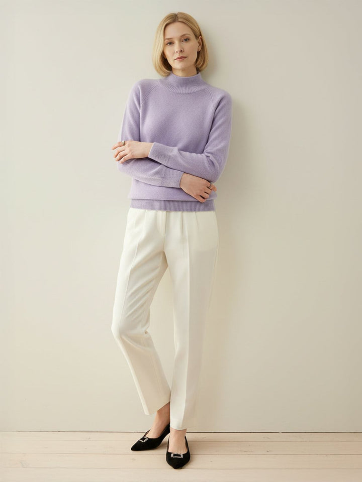 100% Italian Cashmere Sweater soft lavender image 4 