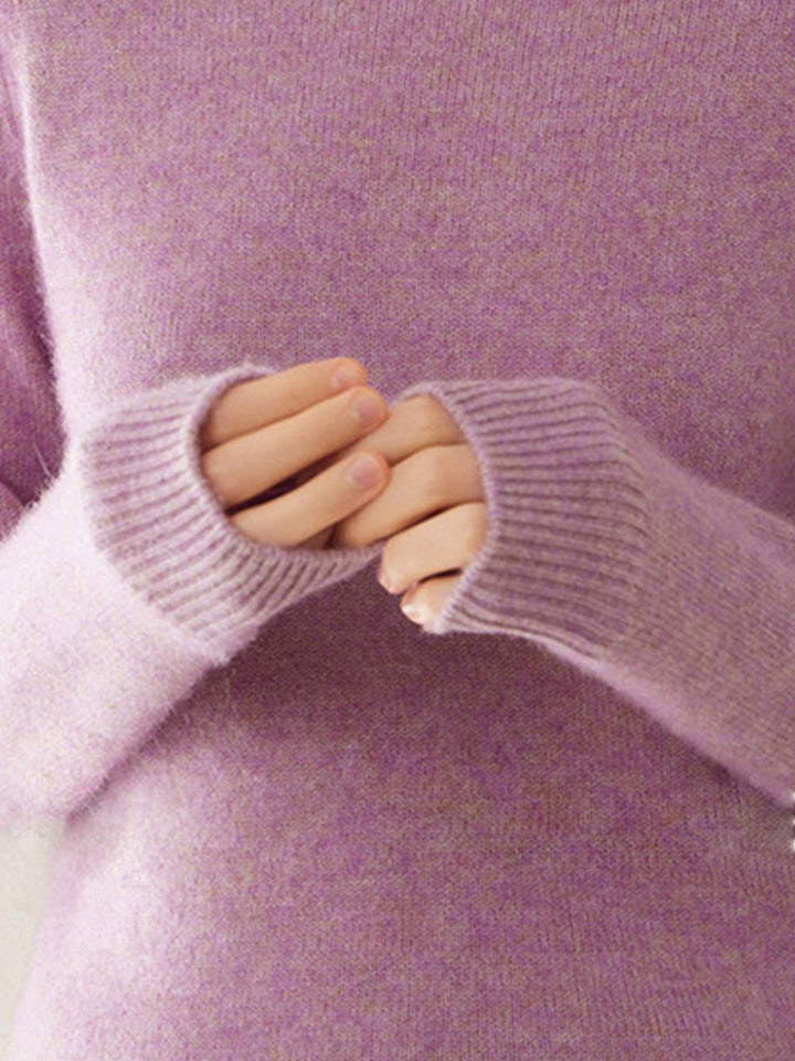 100% Italian Cashmere Sweater sky blue image 11 
