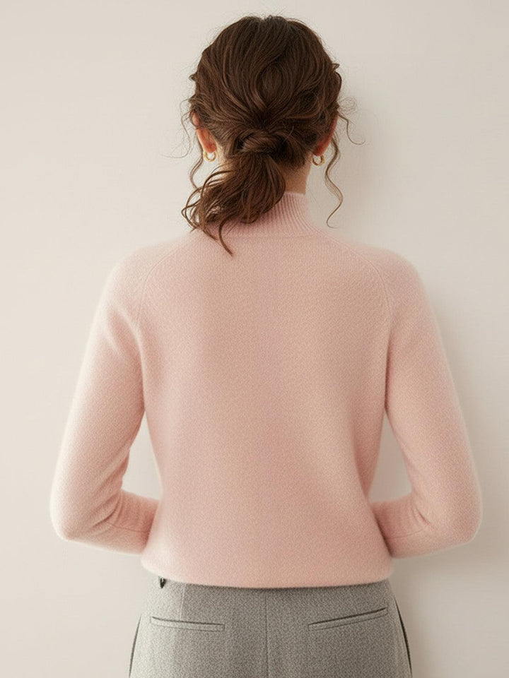 100% Italian Cashmere Sweater soft blush image 3 