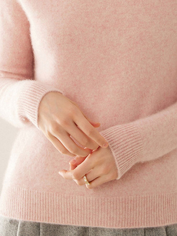 100% Italian Cashmere Sweater soft blush image 5 