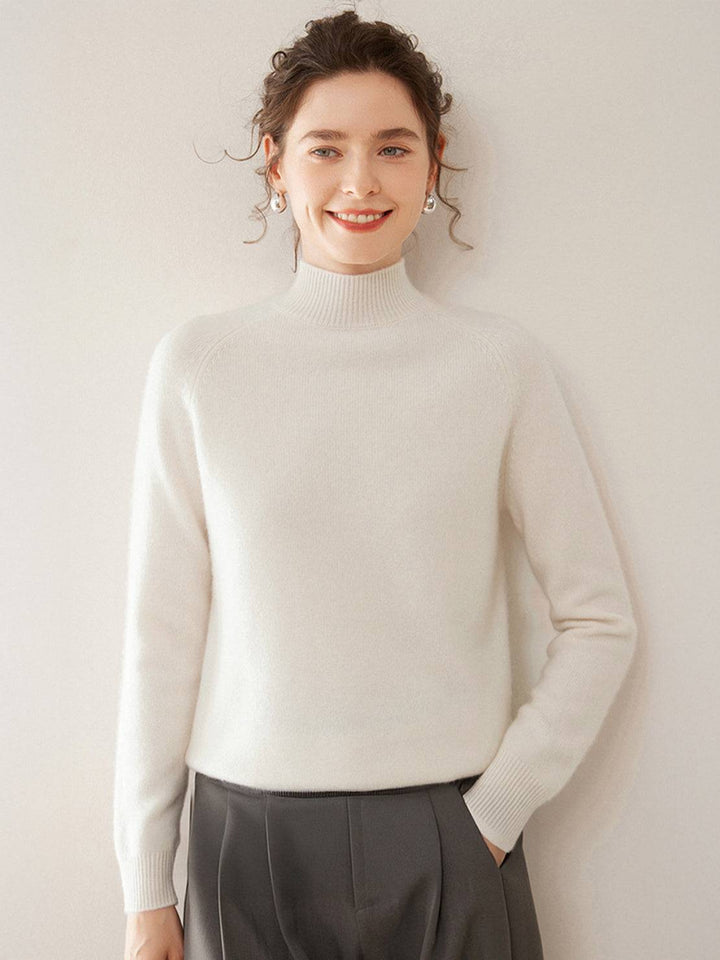 100% Italian Cashmere Sweater ivory image 1 