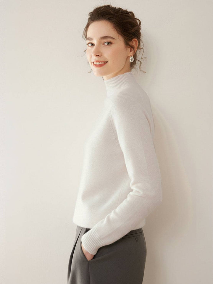 100% Italian Cashmere Sweater ivory image 2 