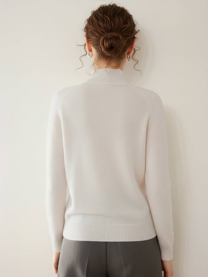 100% Italian Cashmere Sweater ivory image 3 