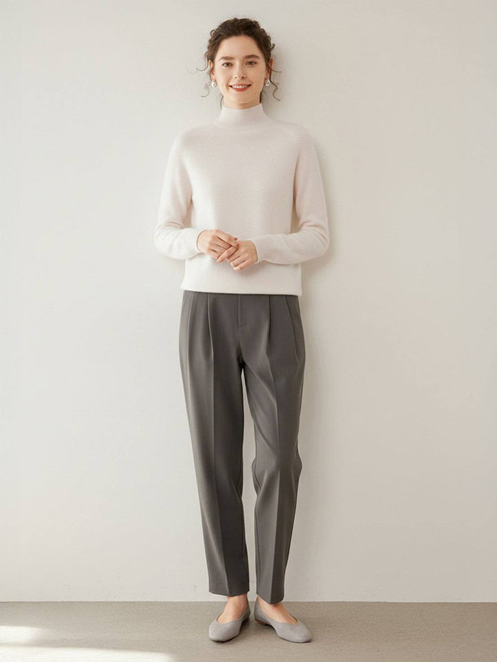 100% Italian Cashmere Sweater ivory image 4 