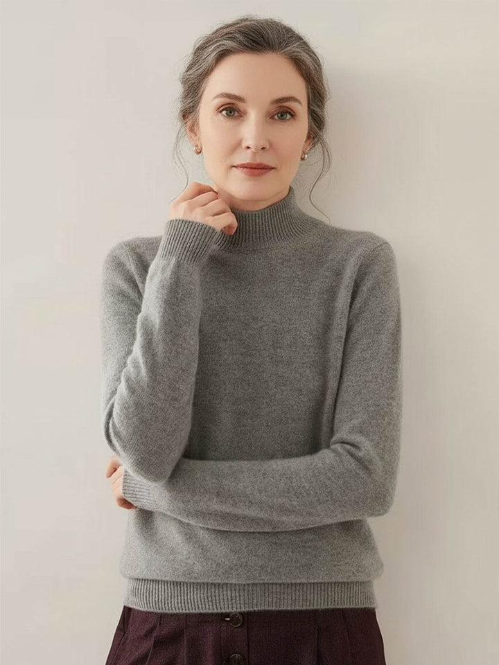100% Italian Cashmere Sweater gray image 1 