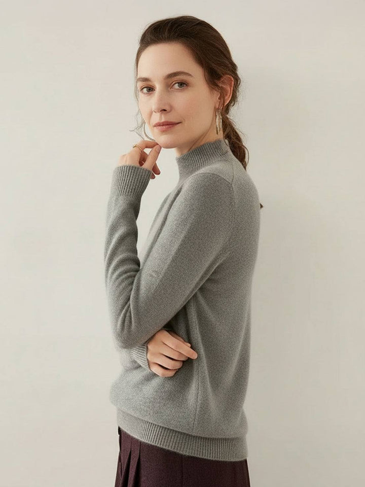 100% Italian Cashmere Sweater gray image 2 