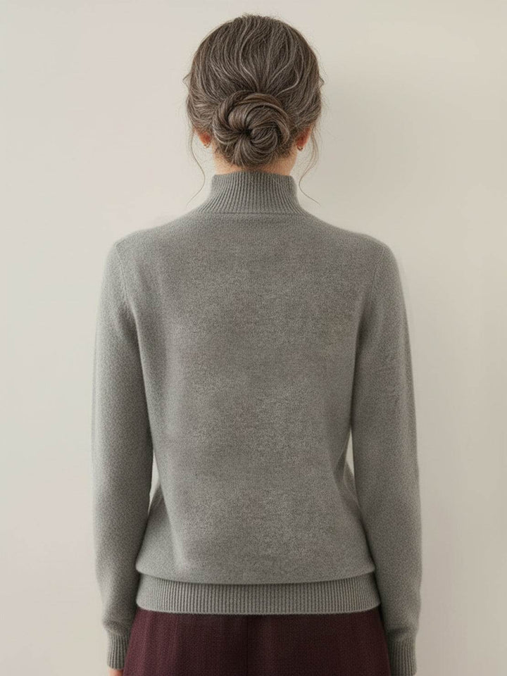 100% Italian Cashmere Sweater gray image 3 
