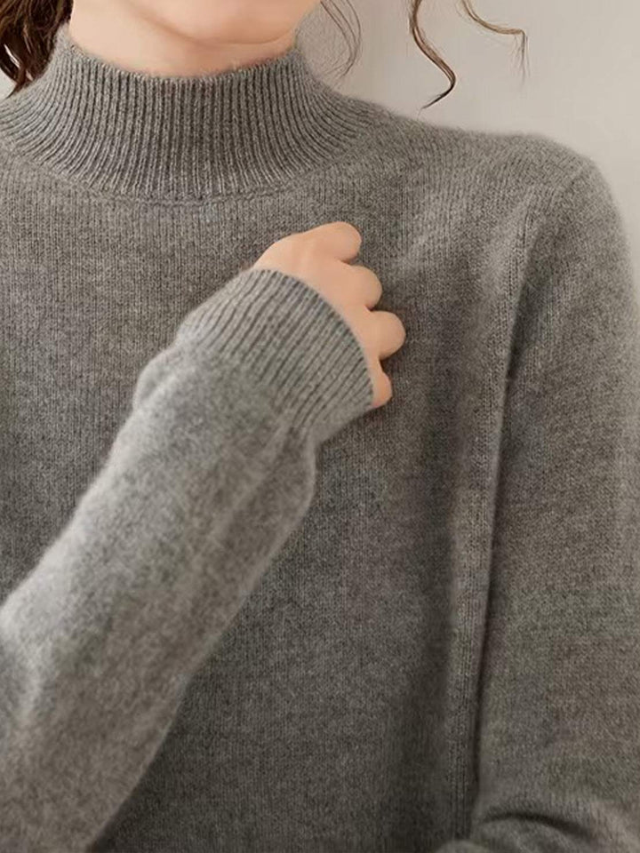 100% Italian Cashmere Sweater gray image 5 