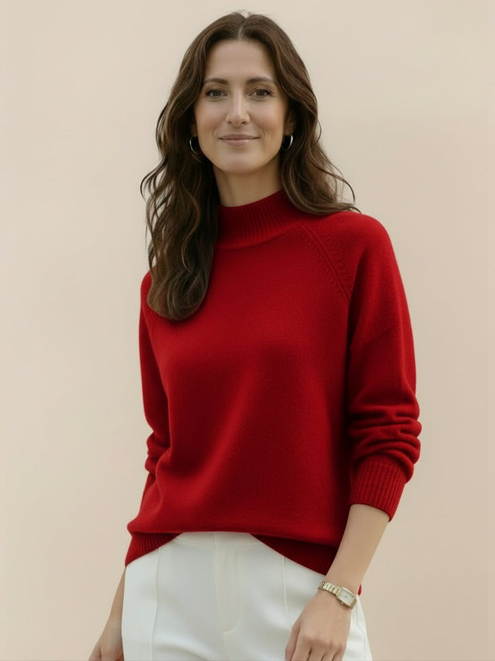 100% Italian Cashmere Sweater ruby red image 1 