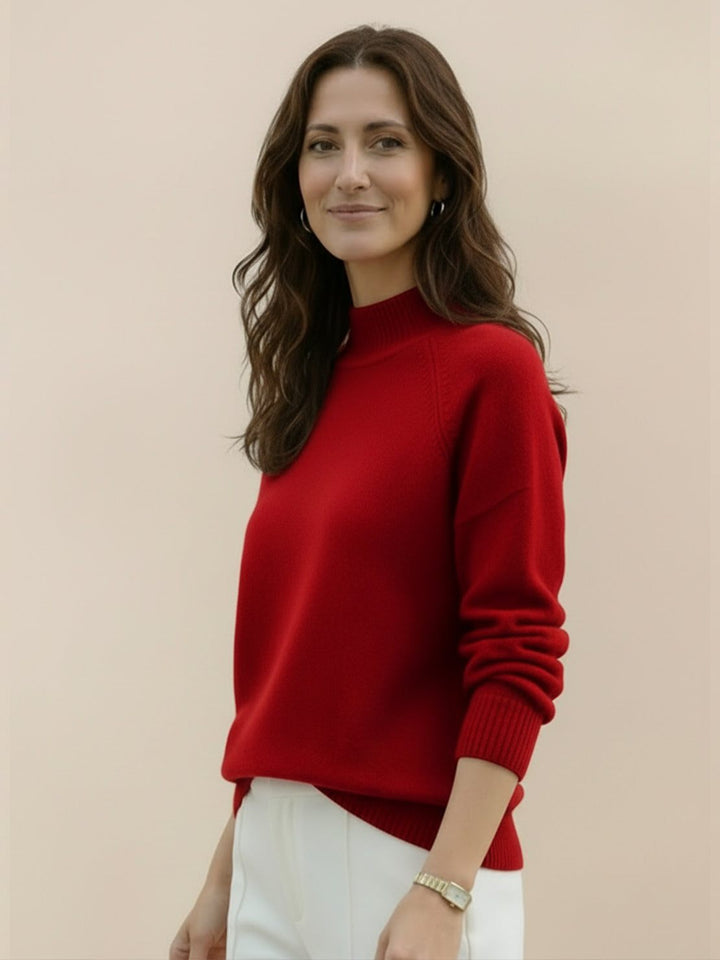 100% Italian Cashmere Sweater ruby red image 2 