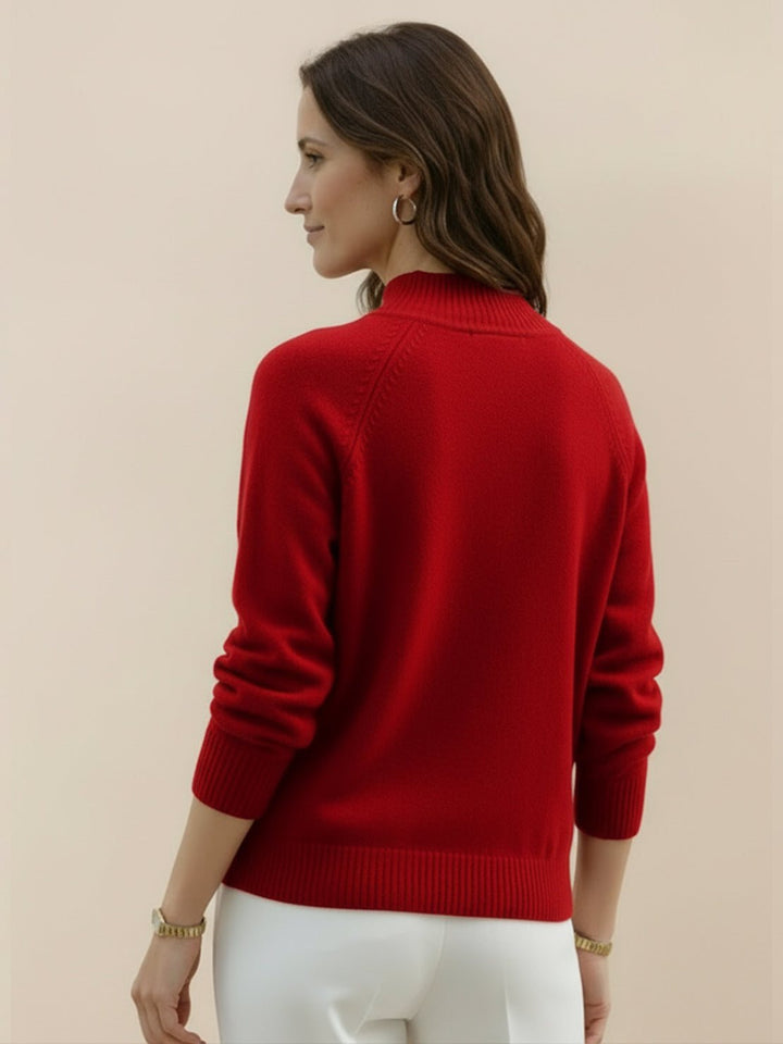 100% Italian Cashmere Sweater ruby red image 3 