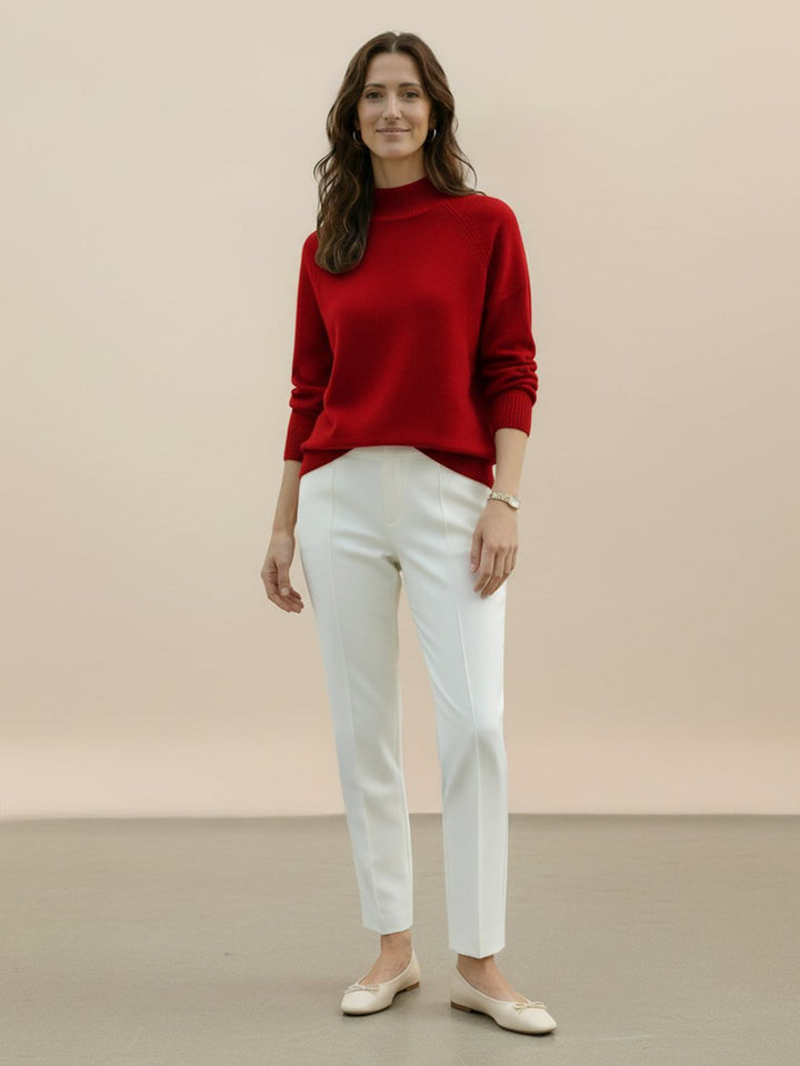 100% Italian Cashmere Sweater ruby red image 4 