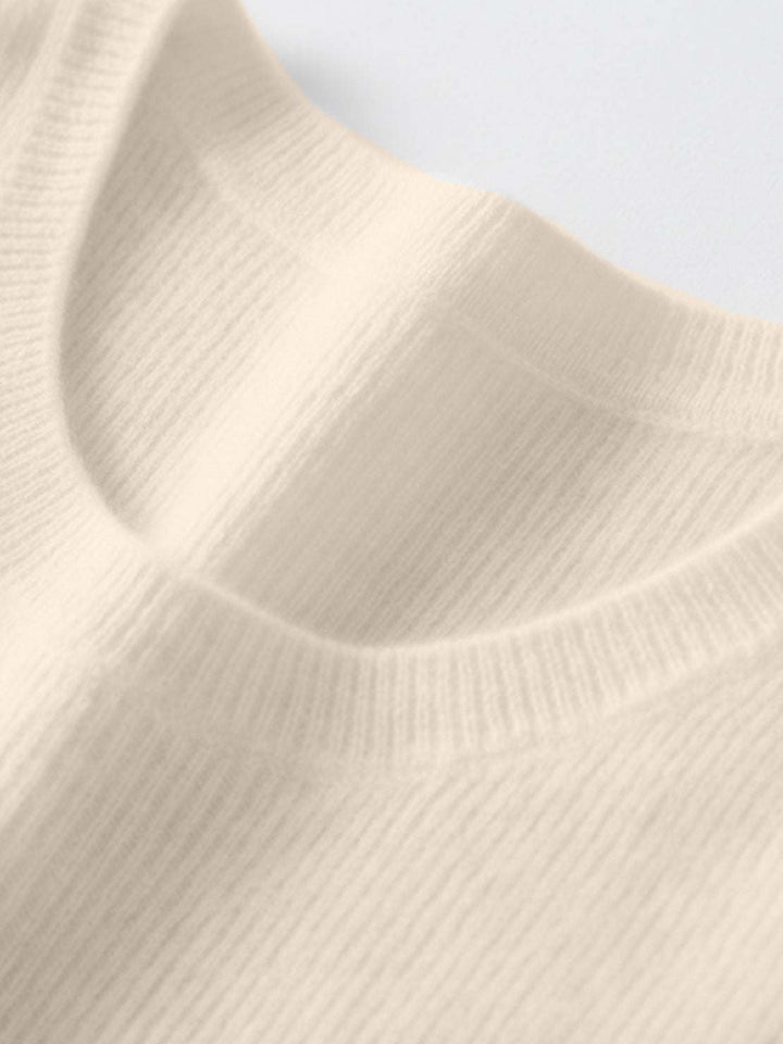 Wool-Cashmere Round Neck Pullover beige image 5 