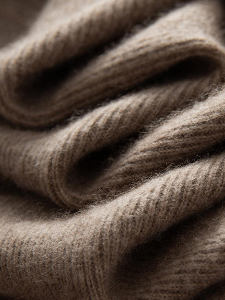 Wool-Cashmere Round Neck Pullover taupe image 6 