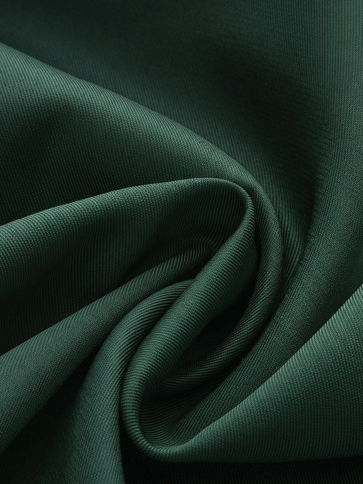 Slimming V-Neck Midi Dress dark green image 6 