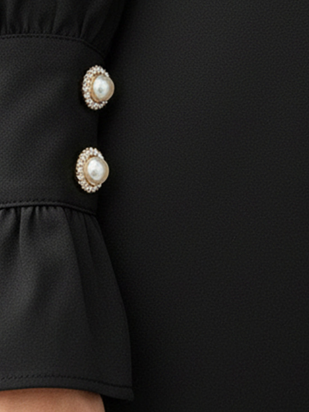 Slimming V-Neck Midi Dress black image 5 