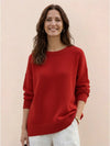 Oversized Crew Neck Knit Sweater