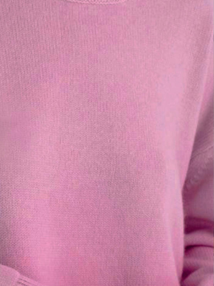 Oversized Crew Neck Knit Sweater light pink image 6 