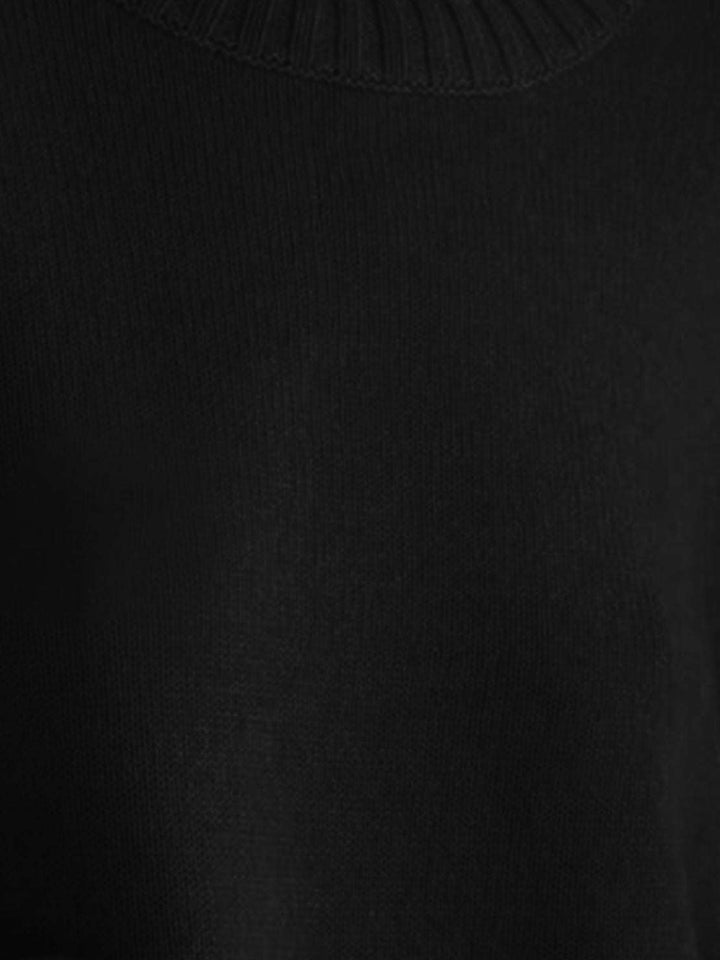 Oversized Crew Neck Knit Sweater black image 6 