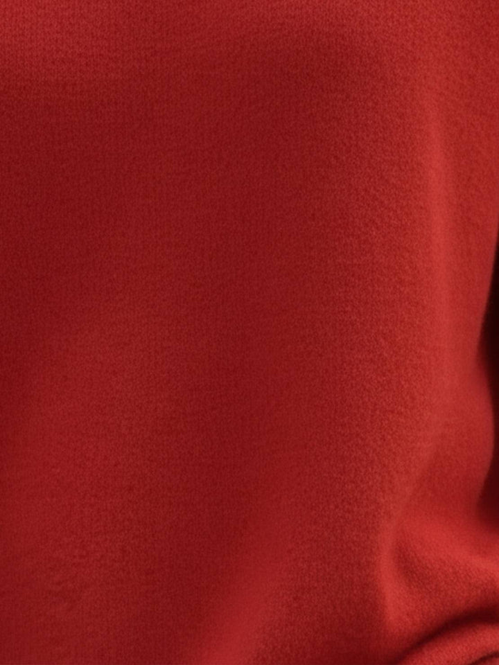 Oversized Crew Neck Knit Sweater dark red image 6 