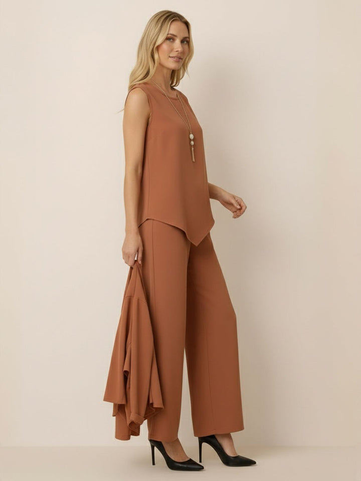 Open-Front Three-Piece Co-Ord terracotta image 2 