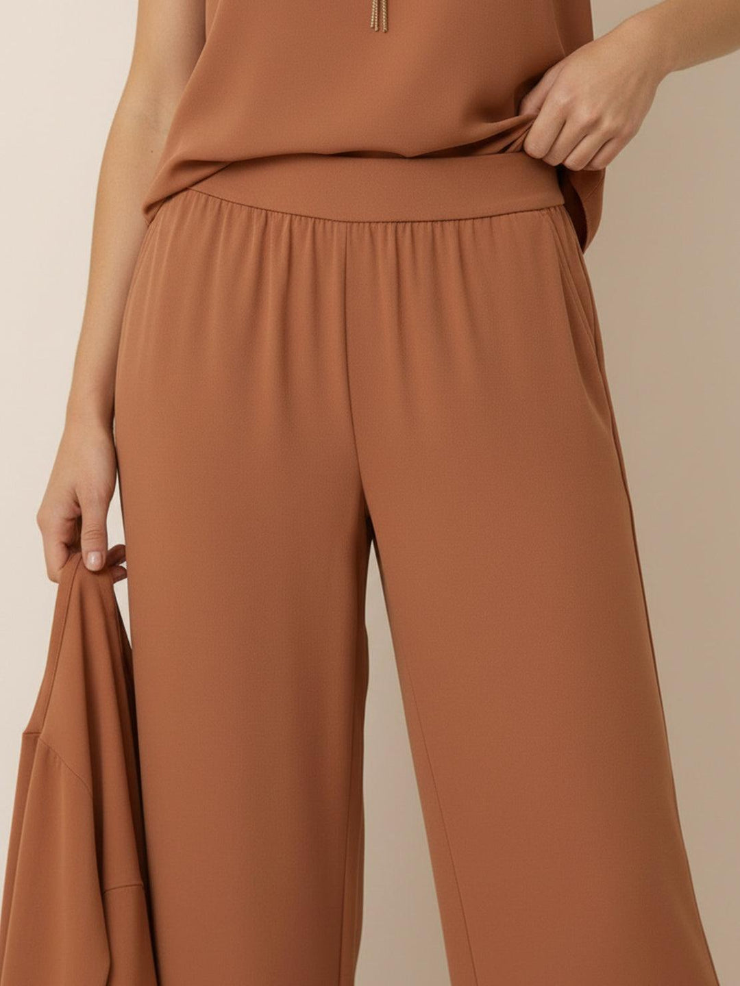 Open-Front Three-Piece Co-Ord terracotta image 6 