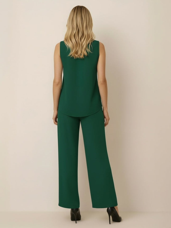 Open-Front Three-Piece Co-Ord emerald green image 3 