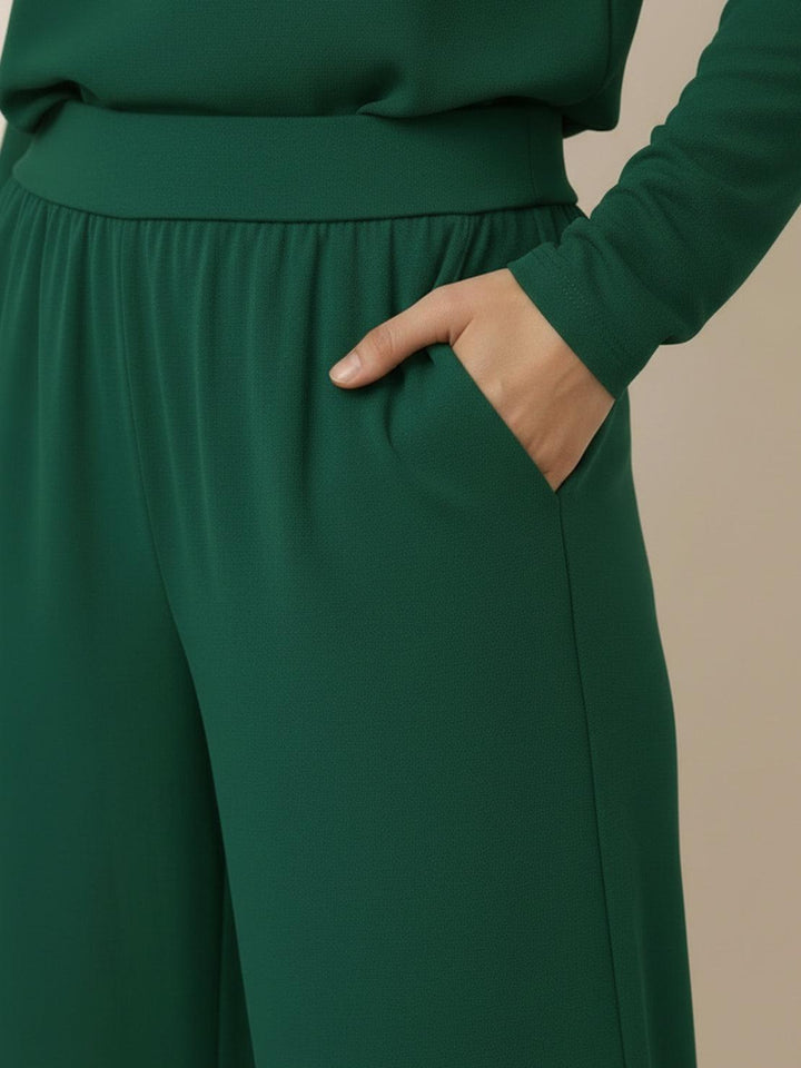 Open-Front Three-Piece Co-Ord emerald green image 6 