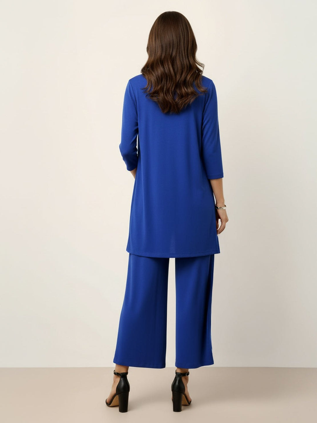 Open-Front Three-Piece Co-Ord royal blue image 3 