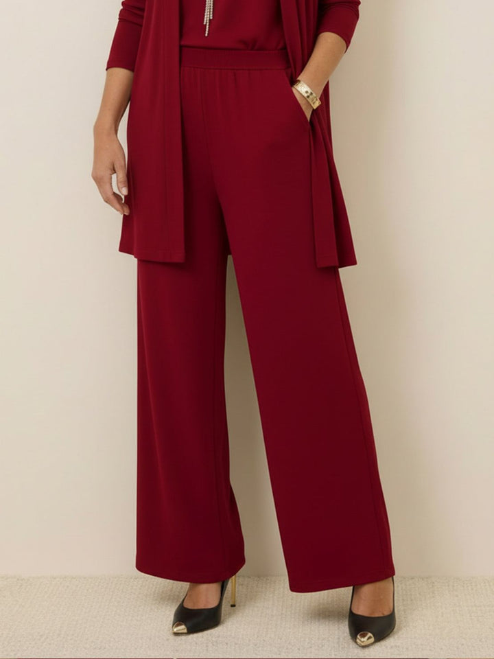 Open-Front Three-Piece Co-Ord wine red image 5 