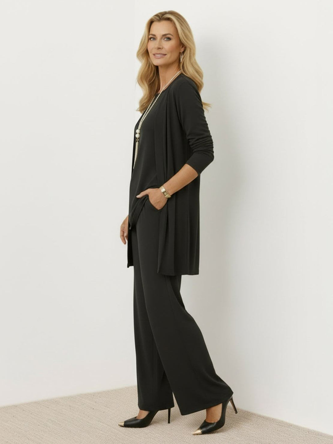 Open-Front Three-Piece Co-Ord black image 2 