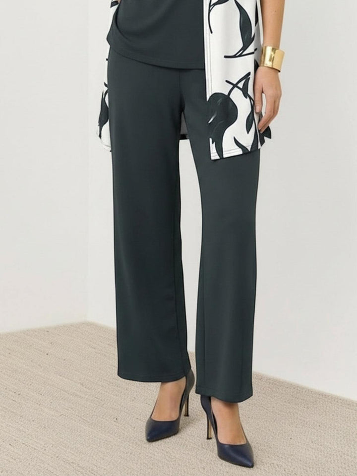 Open-Front Three-Piece Co-Ord floral gray image 5 