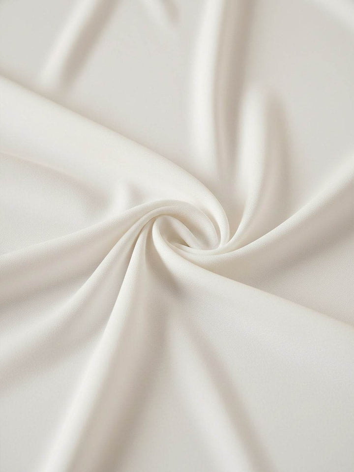 Pleated V-Neck Long-Sleeve white image 6 