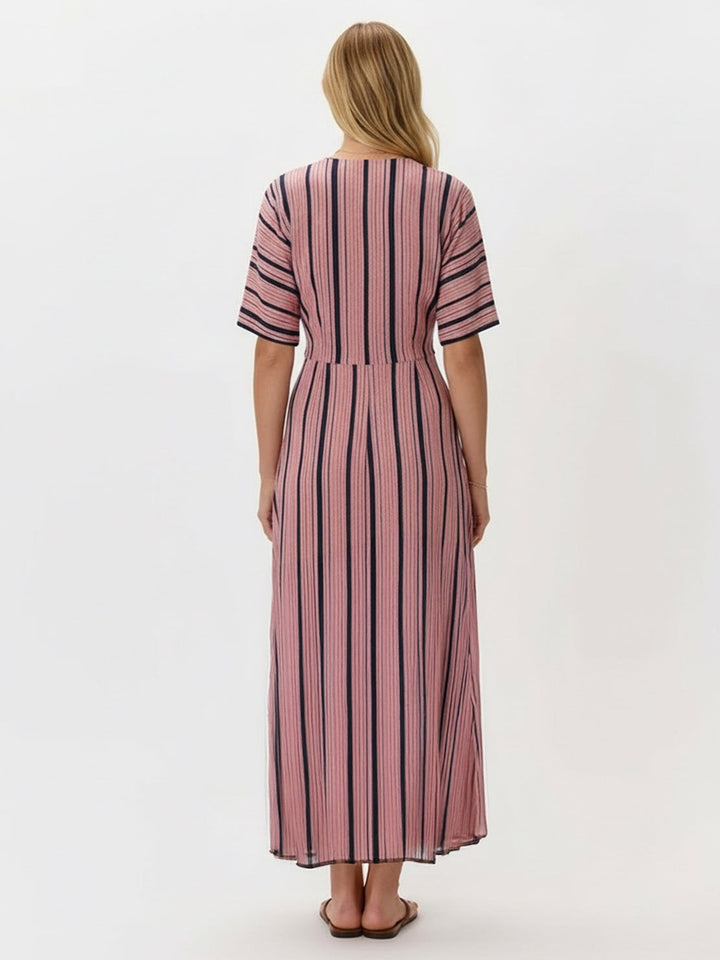Knot-Waist Flowing Maxi Dress