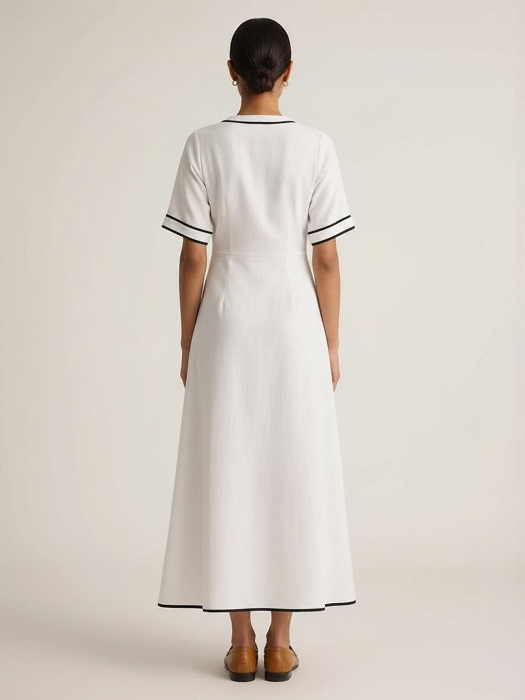 Knot-Waist Flowing Maxi Dress