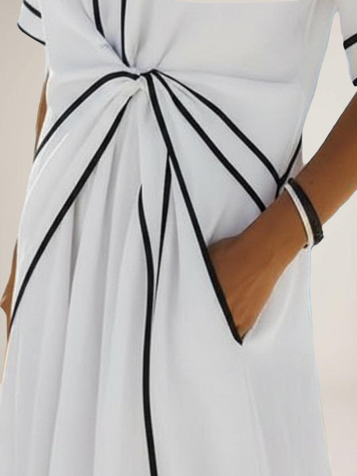 Knot-Waist Flowing Maxi Dress