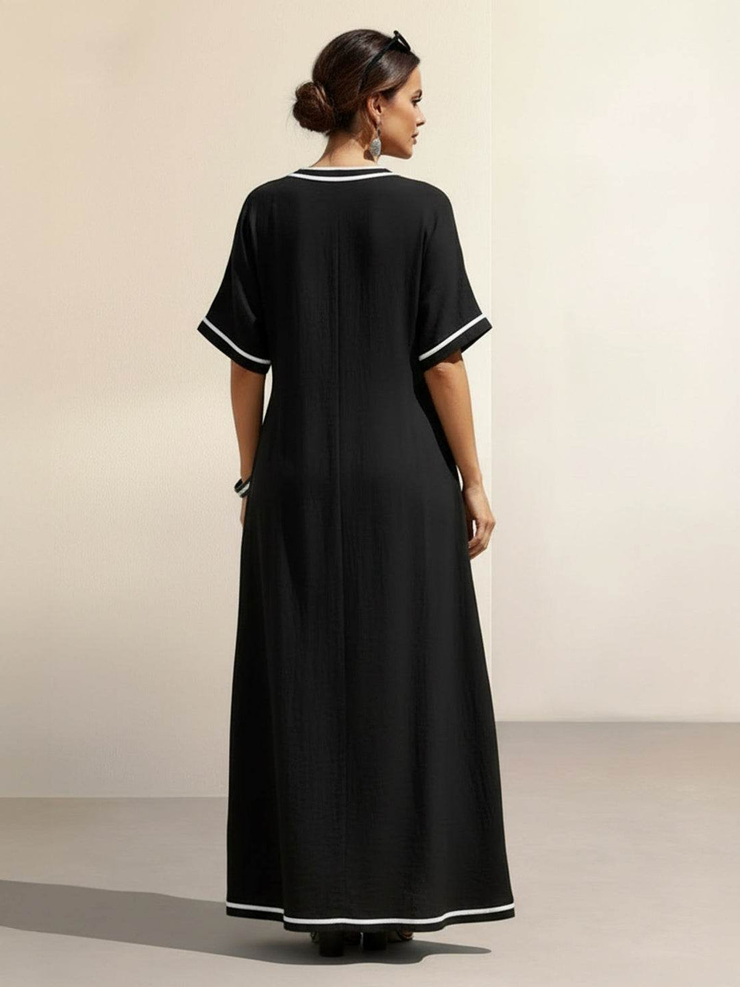 Knot-Waist Flowing Maxi Dress