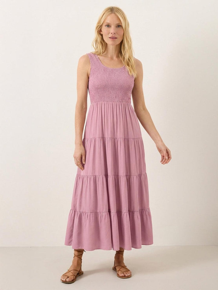 Smocked Sleeveless Maxi Dress light pink image 1 