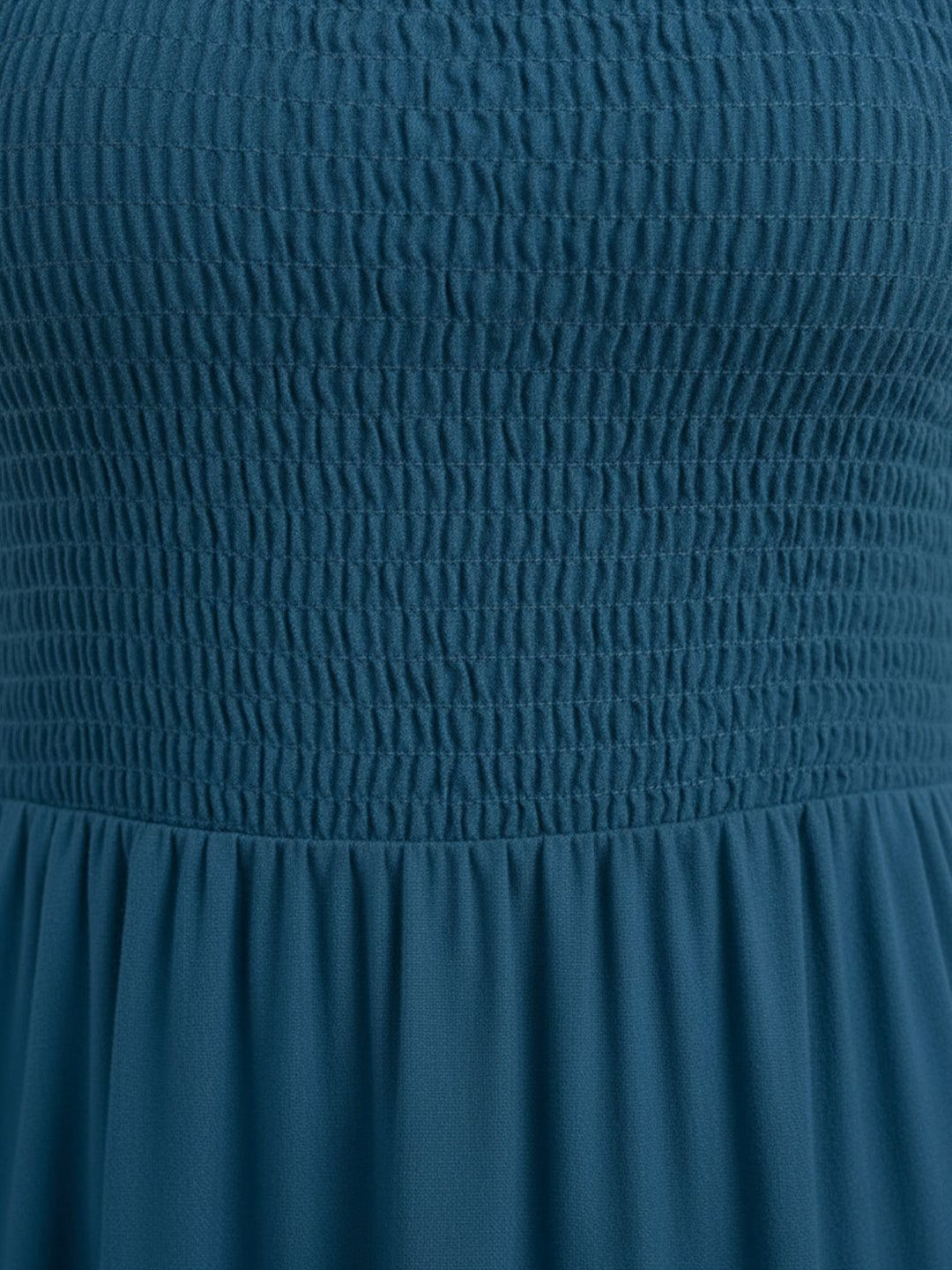 Smocked Sleeveless Maxi Dress ocean blue image 5 
